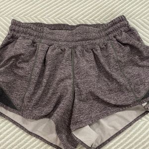 lululemon gray hotty hot shorts